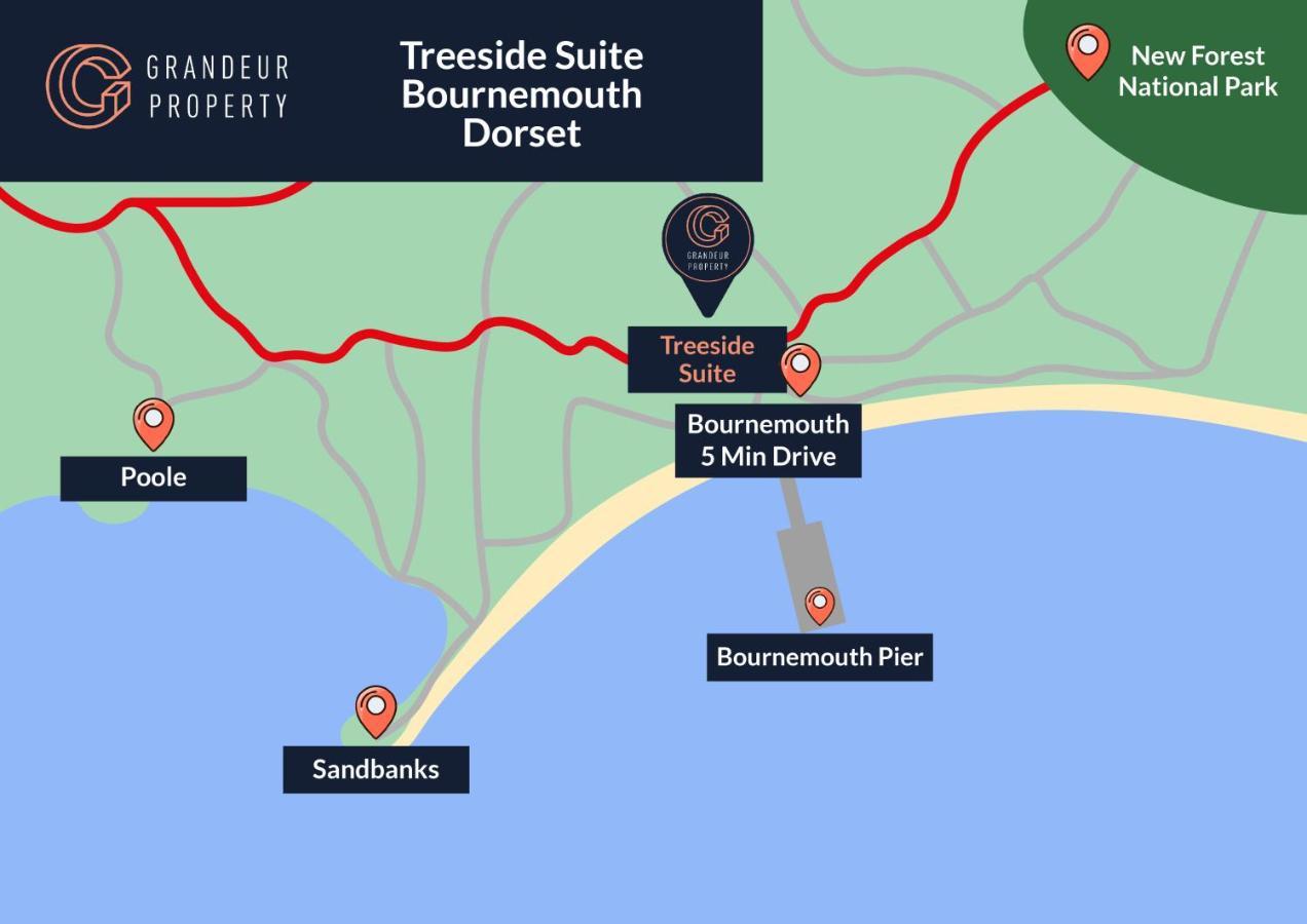 Treeside Suite By Grandeur Property Bournemouth Exteriör bild